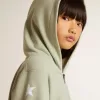 Lichtgroen sweatshirt met ritssluiting