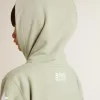 Lichtgroen sweatshirt met ritssluiting