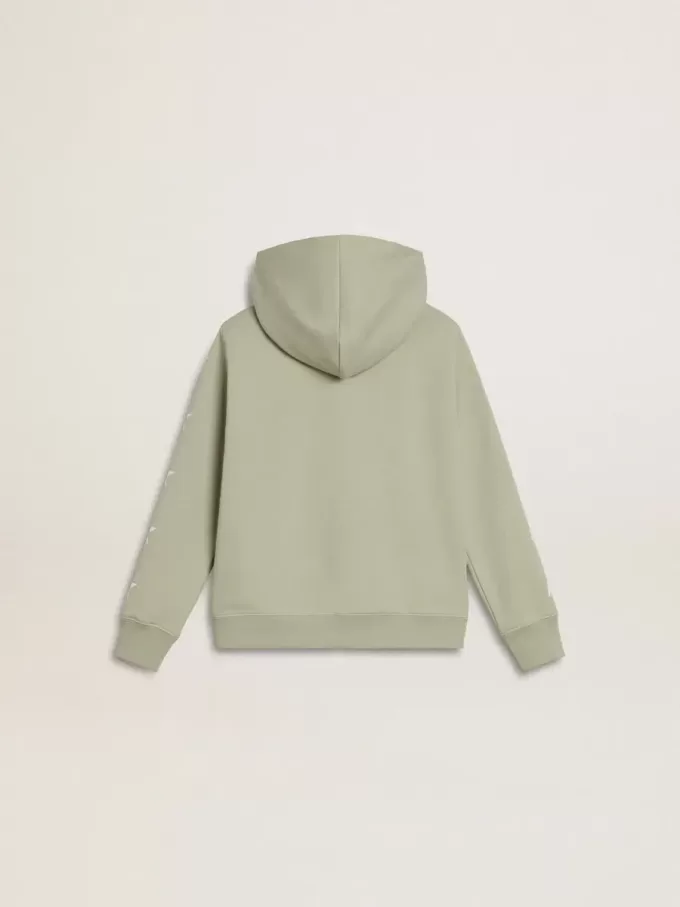 Lichtgroen sweatshirt met ritssluiting