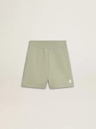 Lichtgroene korte broek met witte ster