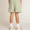 Lichtgroene korte broek met witte ster
