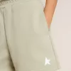 Lichtgroene korte broek met witte ster