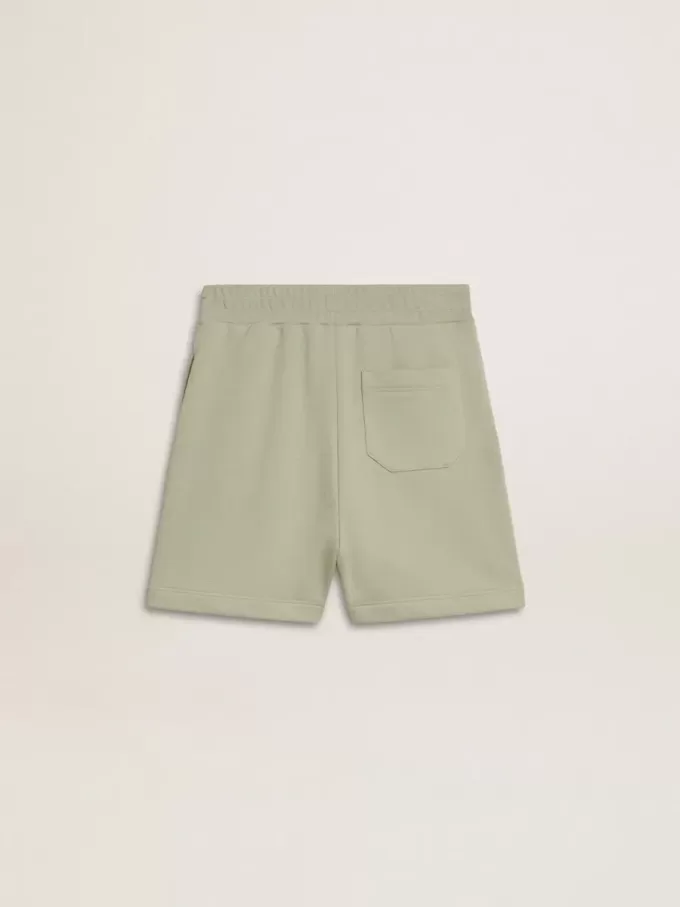 Lichtgroene korte broek met witte ster