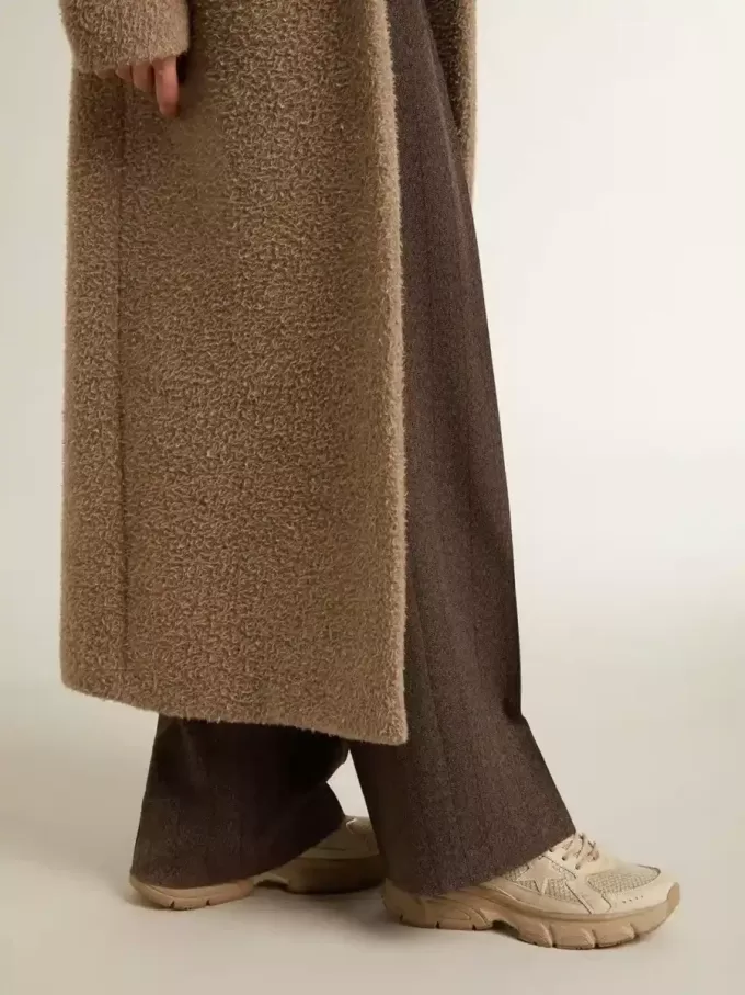 Lightstar voor dames in duifgrijs leer en mesh met beige TPU-ster
