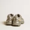 Lightstar voor dames in metallic leer en zilverkleurig mesh met grijze ster