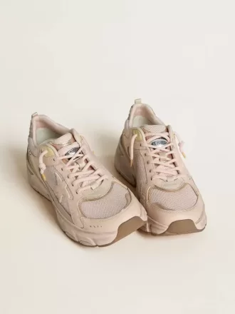 Lightstar voor dames met roze leren en mesh bovenwerk en roze ster