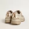 Lightstar voor heren in duifgrijs leer en mesh met beige TPU-ster