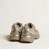 Lightstar voor heren van metallic leer en zilverkleurig mesh met grijze ster