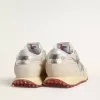 Marathon voor dames met beige nylon bovenwerk en grijze ster