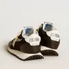 Marathon voor dames met zwart nylon bovenwerk en witte ster