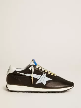 Marathon voor heren met zwart nylon bovenwerk en witte ster