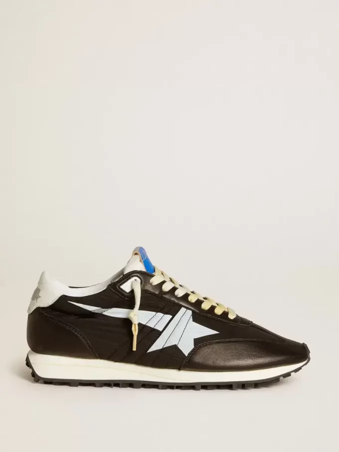 Marathon voor heren met zwart nylon bovenwerk en witte ster
