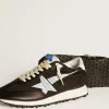 Marathon voor heren met zwart nylon bovenwerk en witte ster