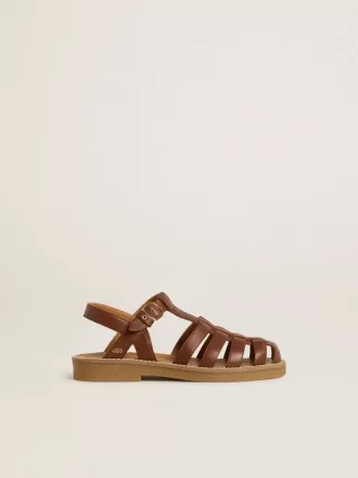 Maxime Junior sandalen in bruin leer