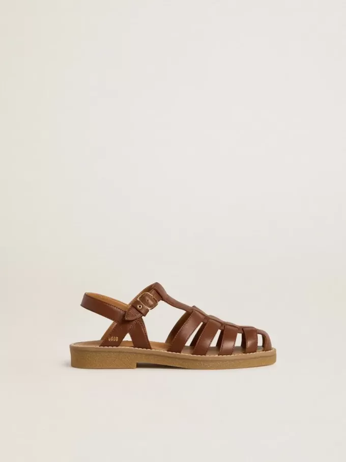 Maxime Junior sandalen in bruin leer