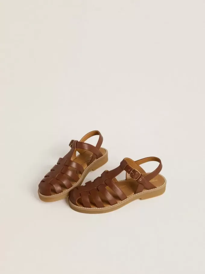 Maxime Junior sandalen in bruin leer
