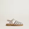 Maxime Junior sandalen in zilver met microglitter