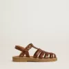 Maxime Young sandalen in bruin leer