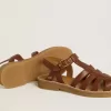 Maxime Young sandalen in bruin leer