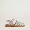 Maxime Young sandalen in zilver met microglitters