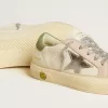 May Teen in nappa met zilveren ster en olijfgroene hielband