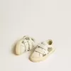 May Teen in wit leer en goudglitter met witte leren ster