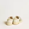 May Teen in wit leer en goudglitter met witte leren ster