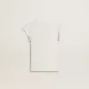 Meisjes-T-shirt met ruches aan de mouwen, letters en borduursels