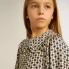 Meisjesjurk met geometrische print en afneembare kraag