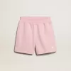 Meisjesshort in roze met witte ster