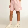Meisjesshort in roze met witte ster