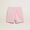 Meisjesshort in roze met witte ster