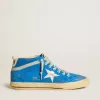 Mid Star herenschoen van suède met metallic leren ster en leren hielstuk