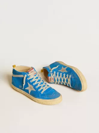 Mid Star herenschoen van suède met metallic leren ster en leren hielstuk