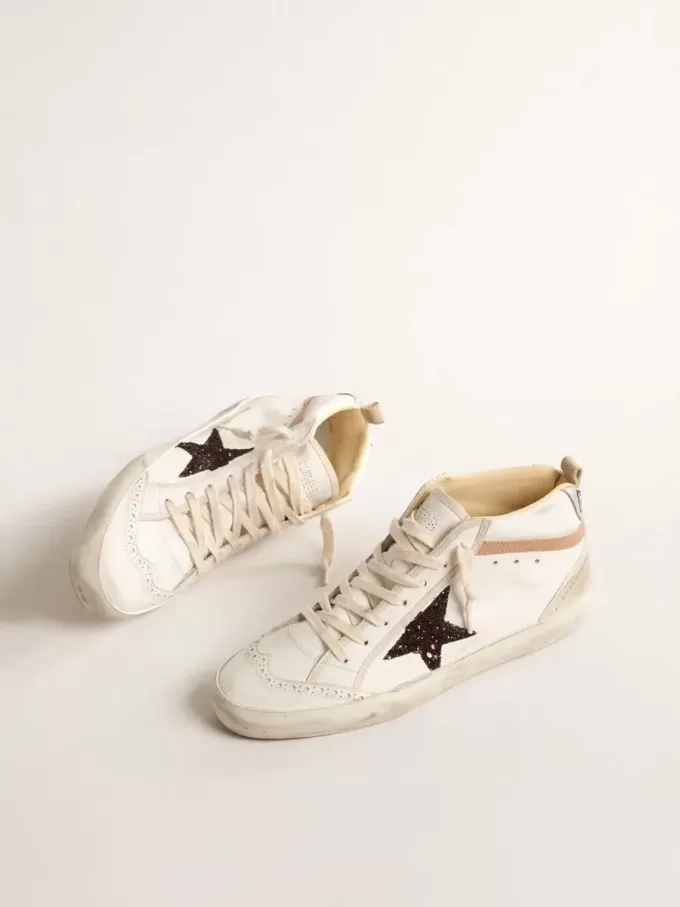 Mid Star LTD in nappa met glitterster en nude leren flash