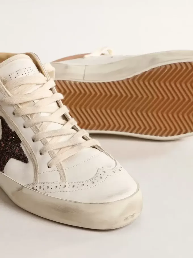Mid Star LTD in nappa met glitterster en nude leren flash
