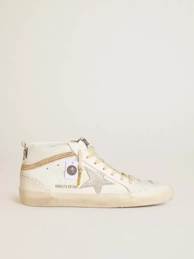 Mid Star LTD met ster en hiellipje van suède met Swarovski-kristallen