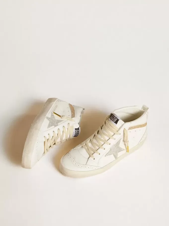Mid Star LTD met ster en hiellipje van suède met Swarovski-kristallen