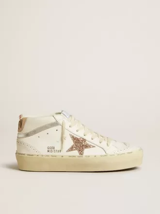 Mid Star met glitterster en metallic zilveren leren flash