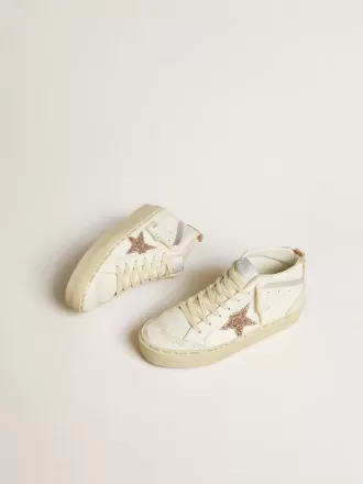 Mid Star met glitterster en metallic zilveren leren flash