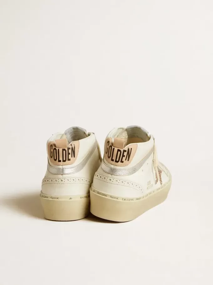 Mid Star met glitterster en metallic zilveren leren flash