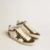 Mid Star met groene leren ster en blauwe leren flash