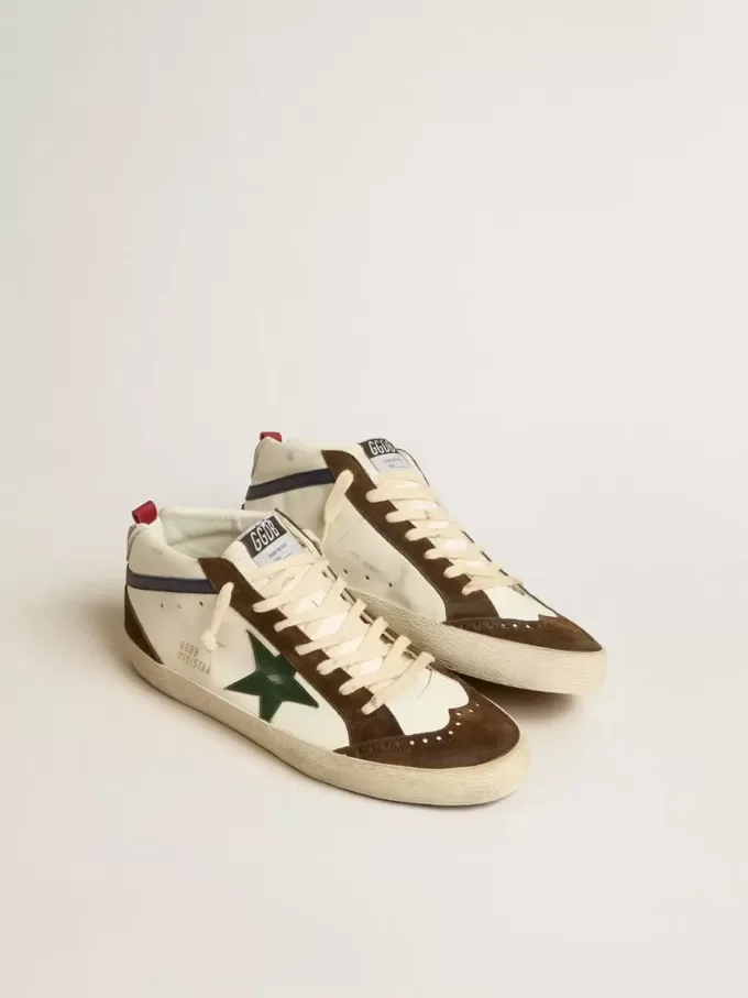Mid Star met groene leren ster en blauwe leren flash
