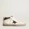 Mid Star met groene metallic leren ster en witte flash