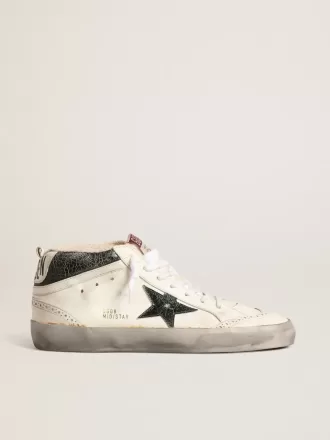 Mid Star met groene metallic leren ster en witte flash