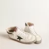Mid Star met groene metallic leren ster en witte flash