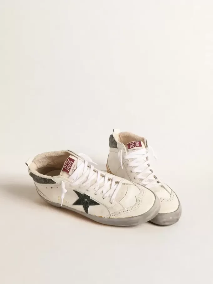 Mid Star met groene metallic leren ster en witte flash