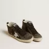 Mid Star voor dames in zwart leer met zilverkleurige metalen leren ster