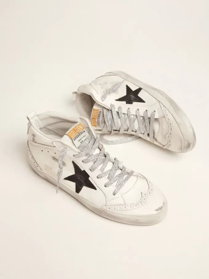 Mid Star voor dames met gelamineerde hielband en glitterveters