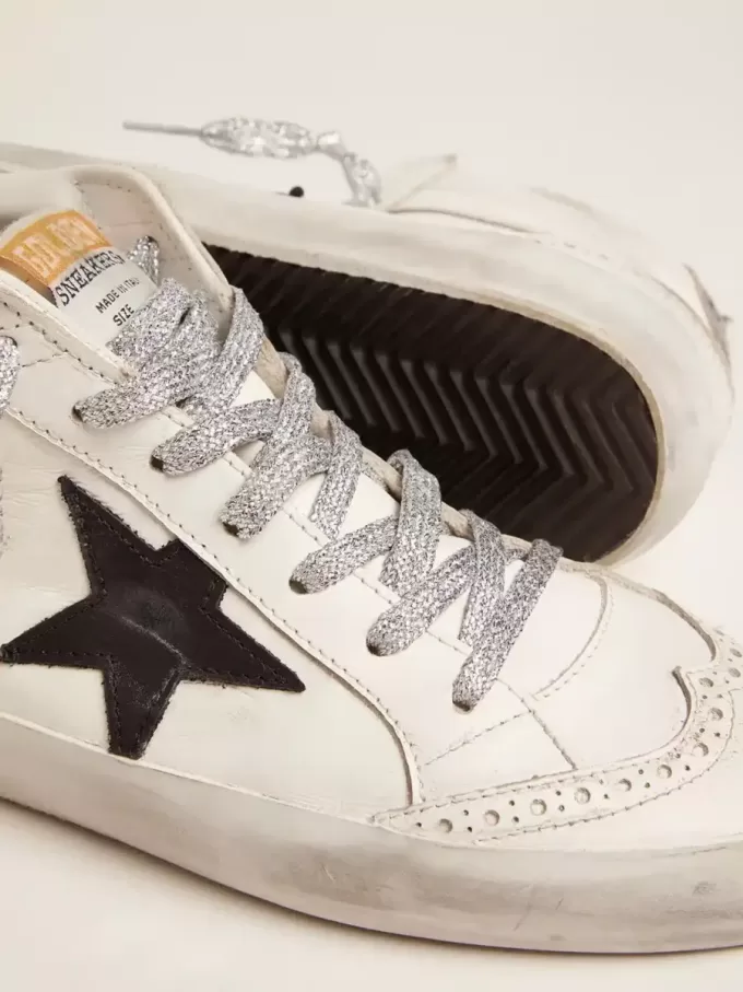 Mid Star voor dames met gelamineerde hielband en glitterveters